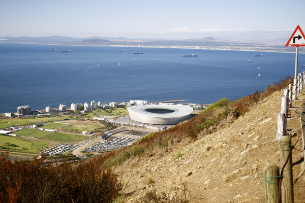 Signal Hill Blick aufs WM Stadion Blick vom Signal Hill auf Green Point und das WM Stadion in Kapstadt