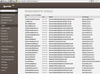 Liste der verschickten Vorlagen E-Mails aus der igumbi Hotelsoftware