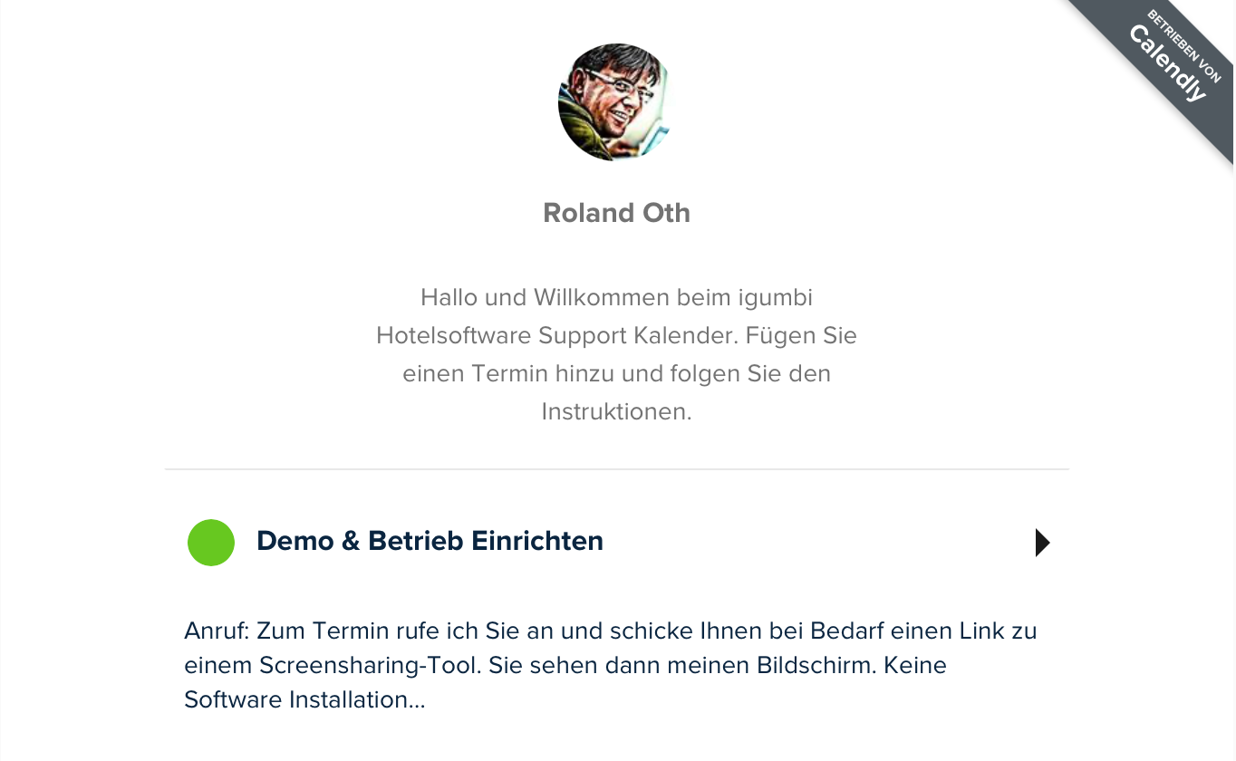 Calendly Termin buchen