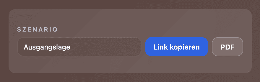 Hotel Distributionskosten Simulator: Szenario als PDF exportieren und Link teilen für Strategiegespräche  